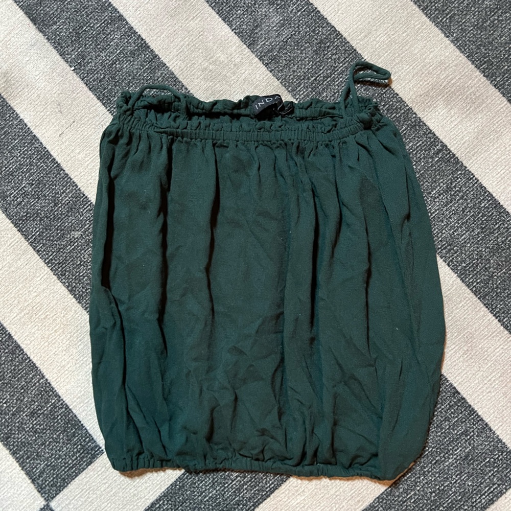 Indah Gemma Green Strapless Top